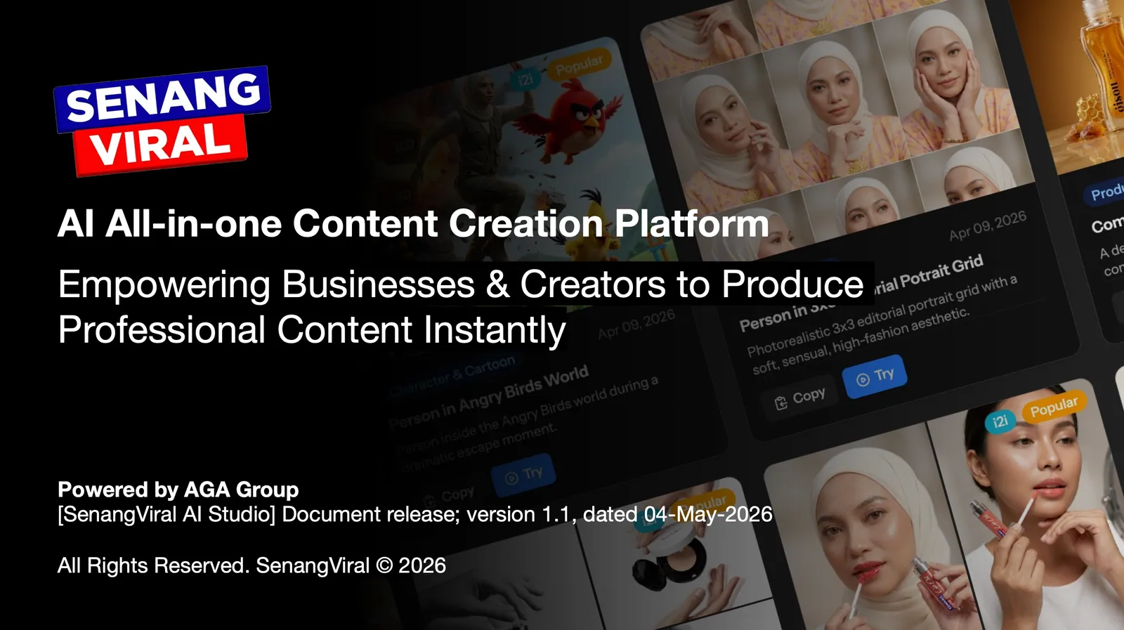 SenangViral: AI all-in-one content creation platform for businesses and creators
